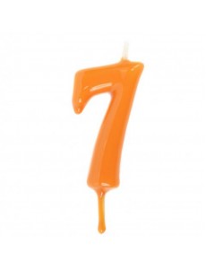 Vela Número 7 Laranja